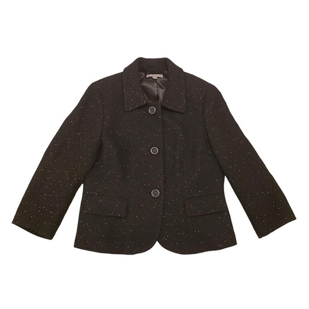 Ann Taylor Wool Acetate Blend Three Button Short Peacoat Size 8